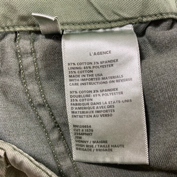 L'AGENCE Jem High-Rise Trousers w/ Side Stripes cropped over the ankle Size 25 - Picture 7 of 13